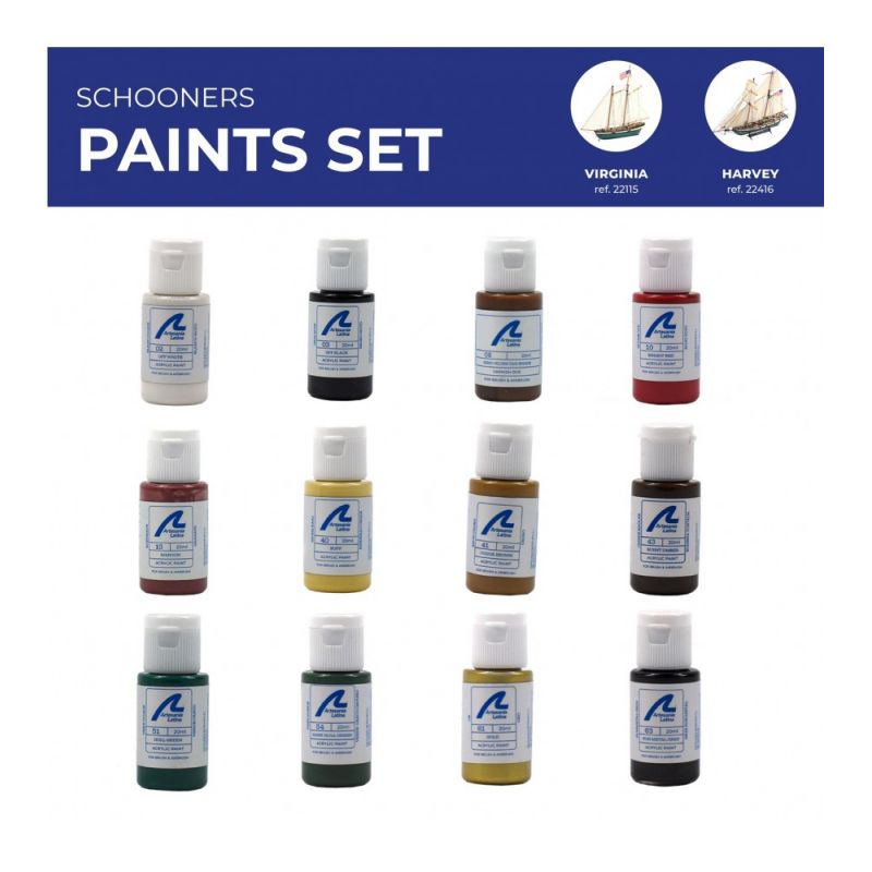 Paints set for Virginia and Harvey - Artesania Latina 277PACK21