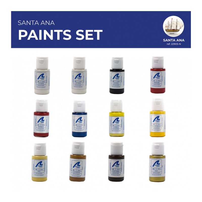 Paints set for Santa Ana - Artesania Latina 277PACK22