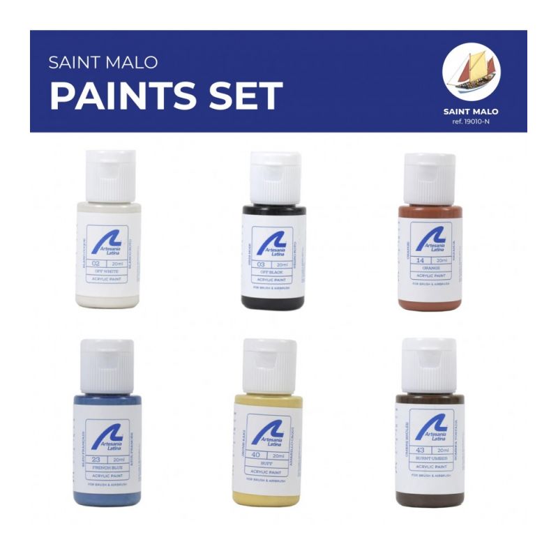 Paints set for Saint Malo - Artesania Latina 277PACK24