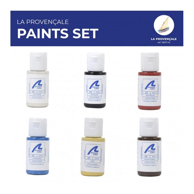 Paints set for La Provençale  - Artesania Latina 277PACK25