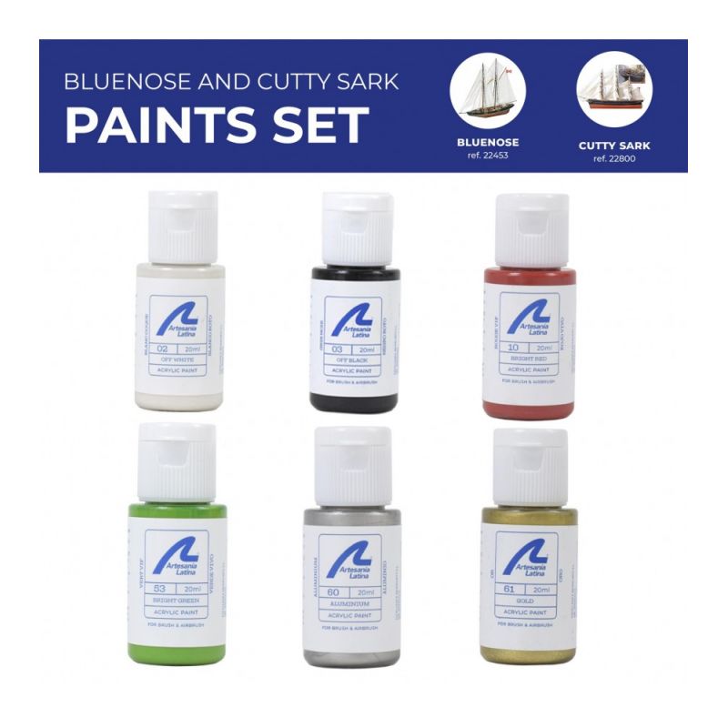 Paints set for Bluenose II and Cutty Sark - Artesania Latina 277PACK27