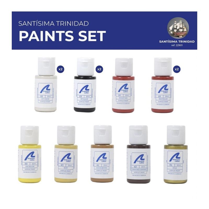 Paints set for Santísima Trinidad - Artesania Latina 277PACK30