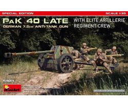 German 7,5cm ATgun PaK 40 Late w crew - Miniart 53013