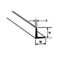 Kątownik 1,2mm x 1,2mm x 250mm - Plastruct 90501