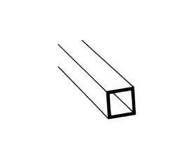 Rura kwadratowa 6,4mm x 380mm - Plastruct 90623