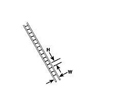 Drabina 6,4mm x 10,3mm x 375mm - Plastruct 90673