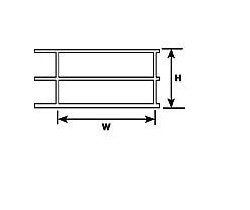 Barierka 11,1mm x 19,1mm x 150mm - Plastruct 90682
