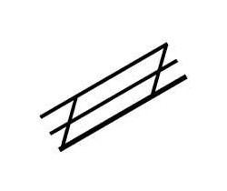 Poręcz 10,7mm x 19,1mm x 150mm - Plastruct 90692