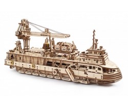 Drewniany model mechaniczny Statku Badawczego - Ugears 70135