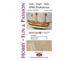 Sails HM Bark Endeavour - Shipyard AS004