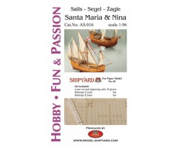Sails Santa Maria and Nina - Shipyard AS016